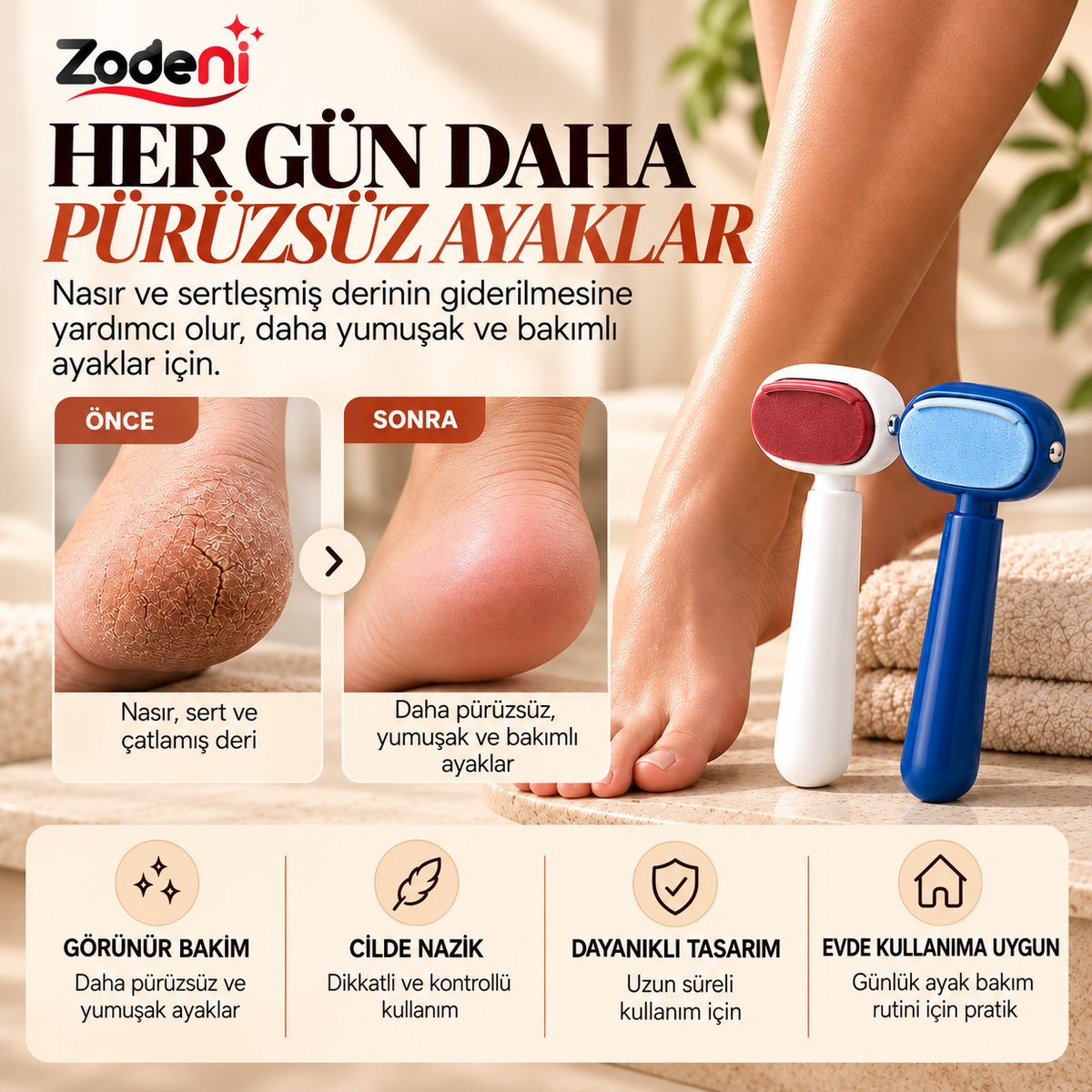 Zodeni™ - Pürüzsüz Topuk