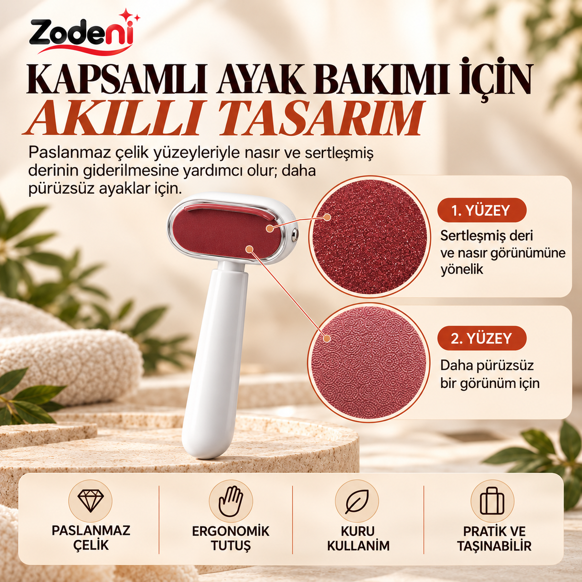 Zodeni™ - Pürüzsüz Topuk