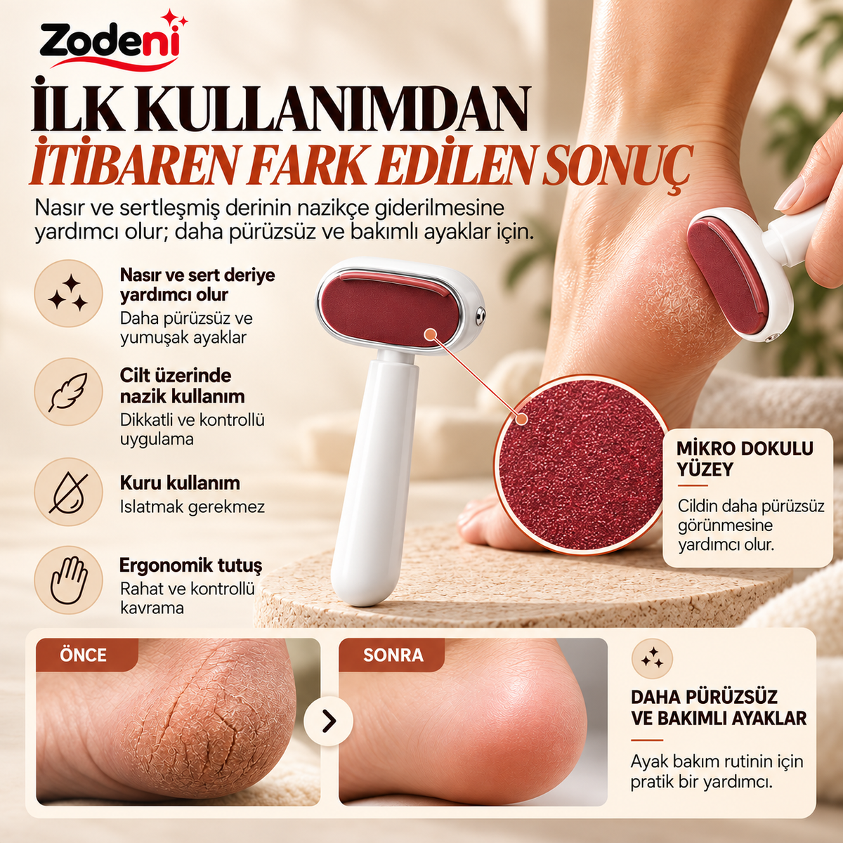 Zodeni™ - Pürüzsüz Topuk